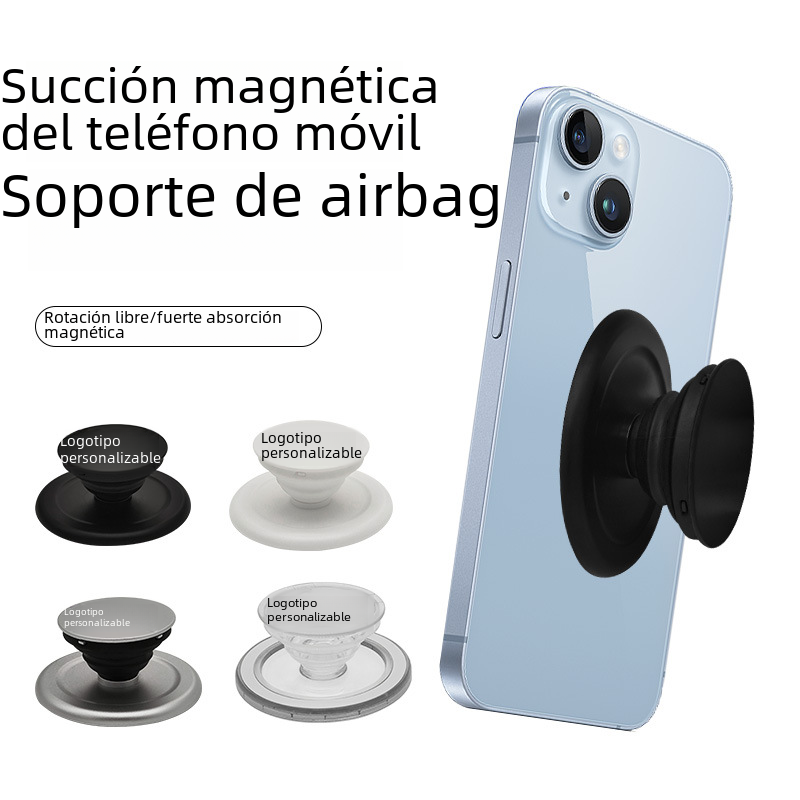 Soporte transparente para teléfono de alta calidad, soporte para Airbag, fuerte atracción magnética, soporte para teléfono con dibujo colorido
