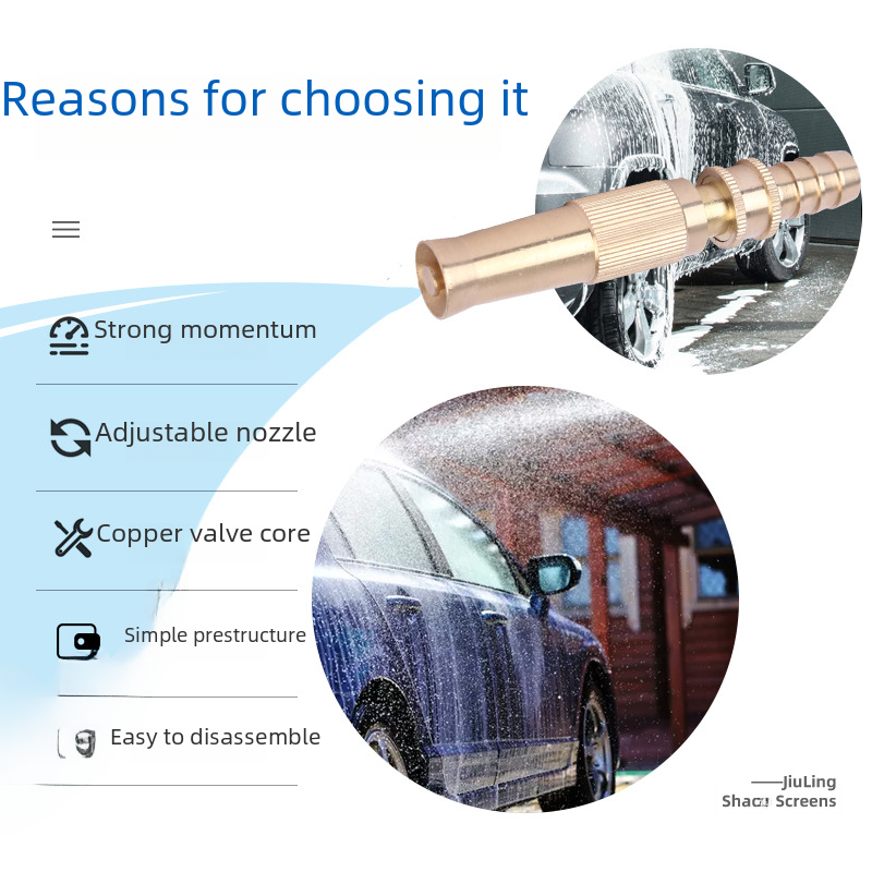 Factory Pagoda Direct Insert Spray Nozzle Straight Spray Gun Garden Garden Car Wash Spray Nozzle Copper Water Spray Gun Copper Spray Gun Nozzle