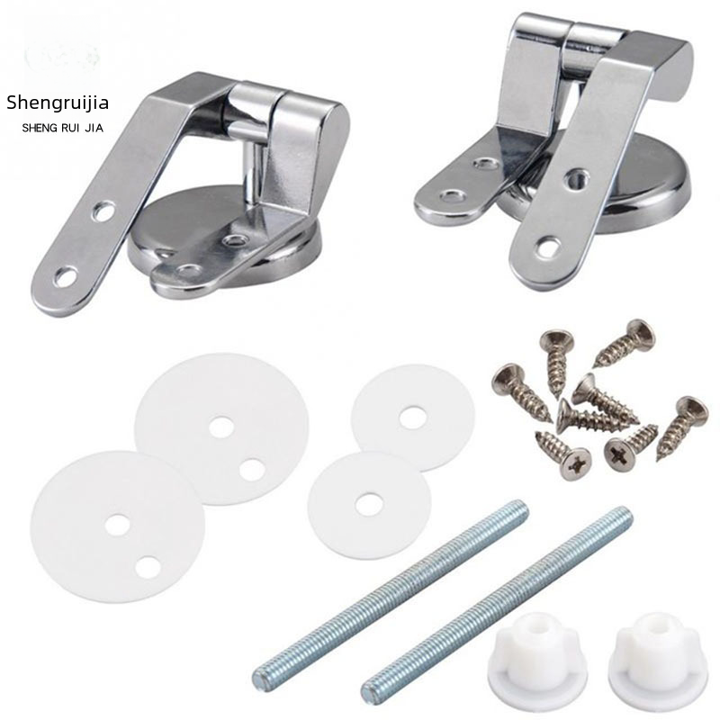 Shengruijia baño aleación de zinc cubierta de inodoro bisagra Hotel reforzado cubierta de inodoro bisagra Accesorios