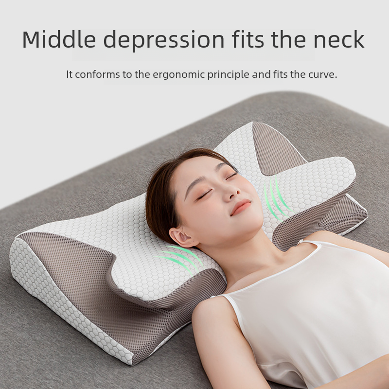 Cervical pillow, neck protection pillow, adult sleep aid, health care pillow core, dual-purpose, two-way slow rebound memory foam pillow, cross-border