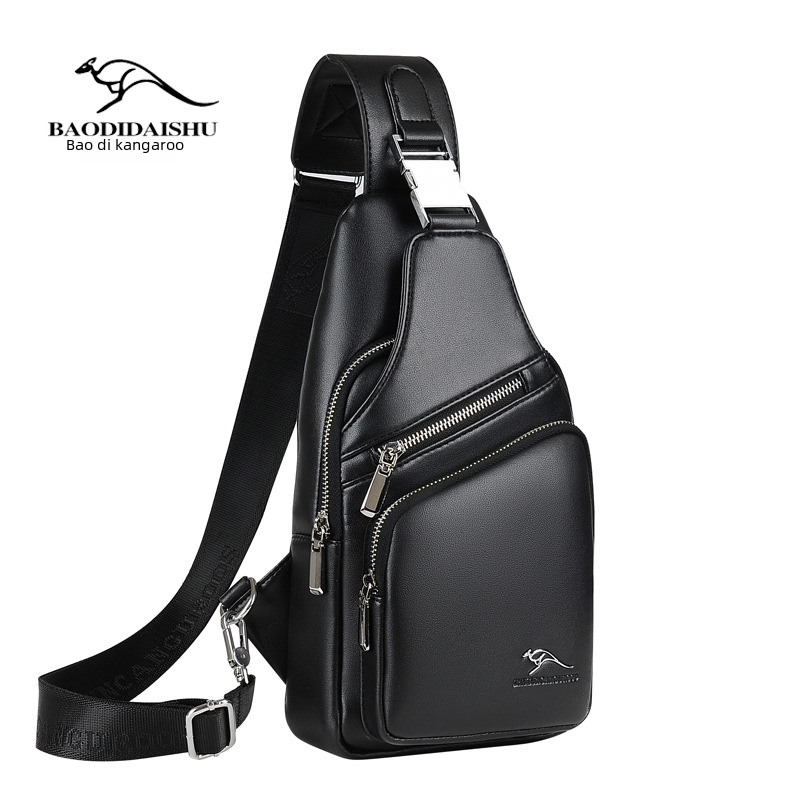 Cross-border supply chest bag men's shoulder crossbody bag chest bag men's bag small backpack casual 8834 Bao Di Kangaroo