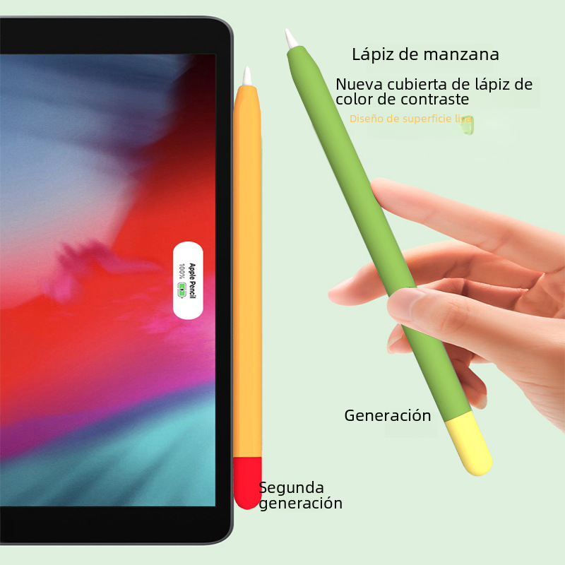 Aplicable a Apple pencil2 generación Apple silicona pluma caso ipencil Stylus pluma capacitiva funda protectora