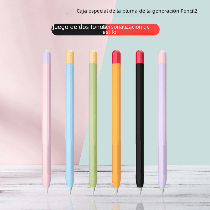 Applepencil contraste color de la caja de la pluma para Apple 1/2 generación capacitiva pluma de silicona caso protector resistente a la caída caso