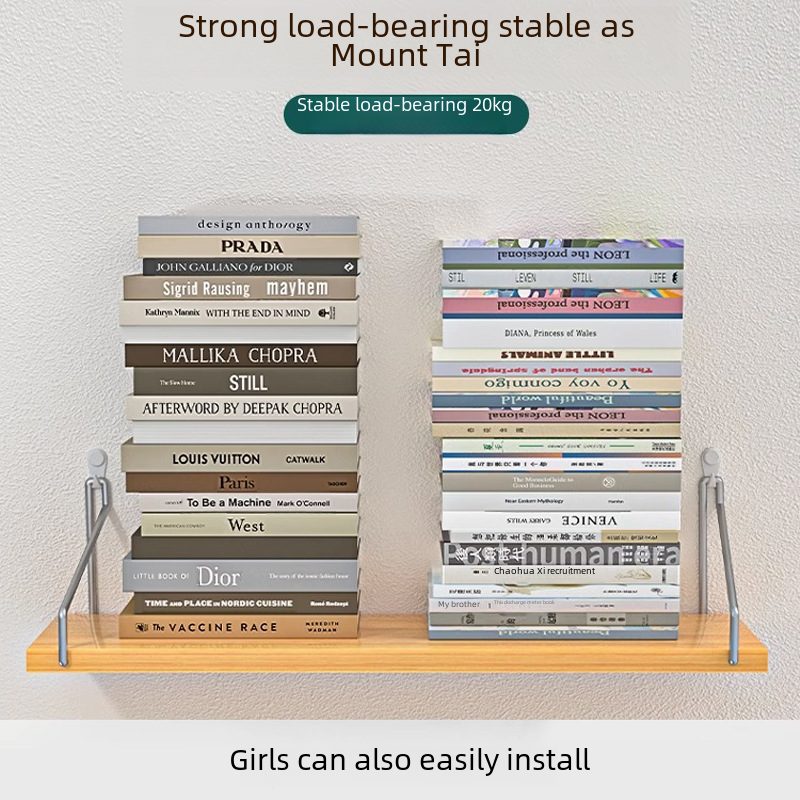 Wall-mounted shelf for living room and dining area, one-piece partition shelf, no-drilling wall hanging shelf, TV wall storage rack