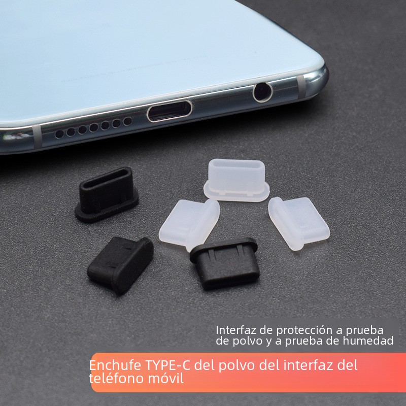 Teléfono Móvil USBTYPE-C enchufe del polvo puerto de carga de datos enchufe de silicona suave ordenador portátil typec hembra Puerto