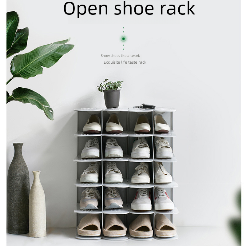 Multi-layer Simple Shoe Rack Dormitory Men's and Women's Shoe Stand Home Space-Saving Combination Shoe Cabinet Plastic Storage Shelf