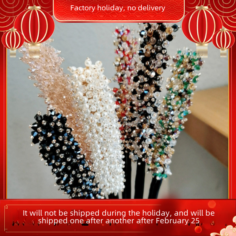 Korean-style hairpin with a half-crown head artifact for women, versatile and fluffy, simple lazy hairpin, Korean-style bud hairpin