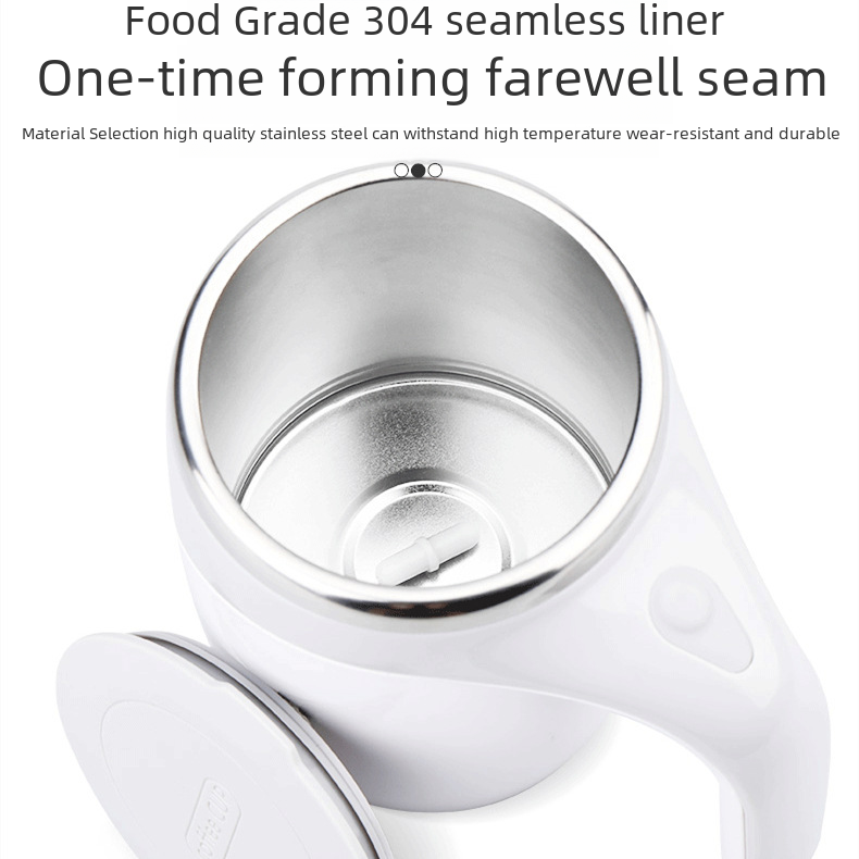 Automatic Shaker Cup Stainless Steel Coffee Cup Portable Protein Powder Electric Magnetic Cup Lazy Man Water Cup Printed Mug