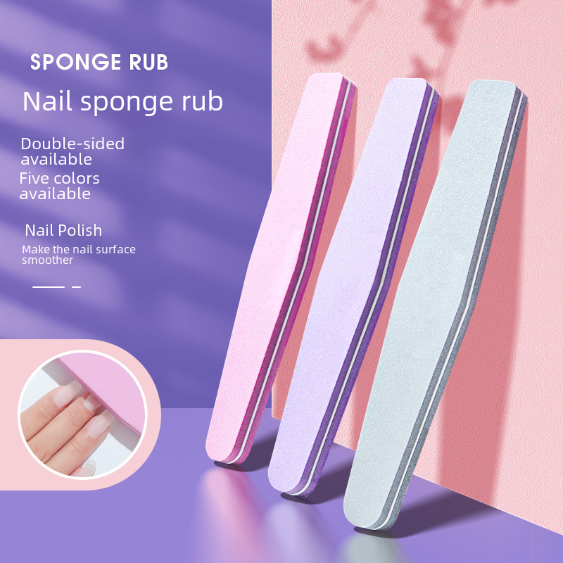 Nail salon sponge nail polishing foam strip soft fine sponge polishing strip special rhombus