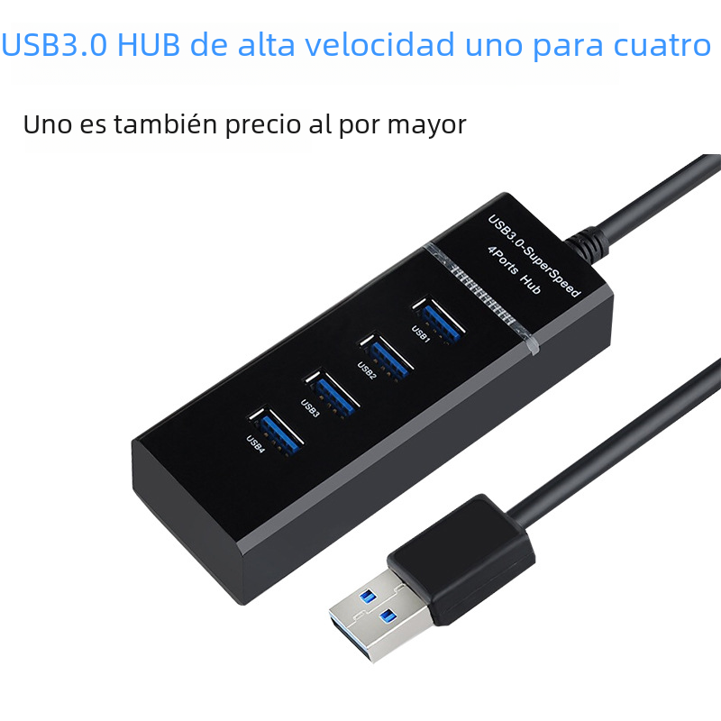 USB3.0HUB 4-Port 3,0 divisor 3.0hub Hub extensor rápido USB ordenador divisor