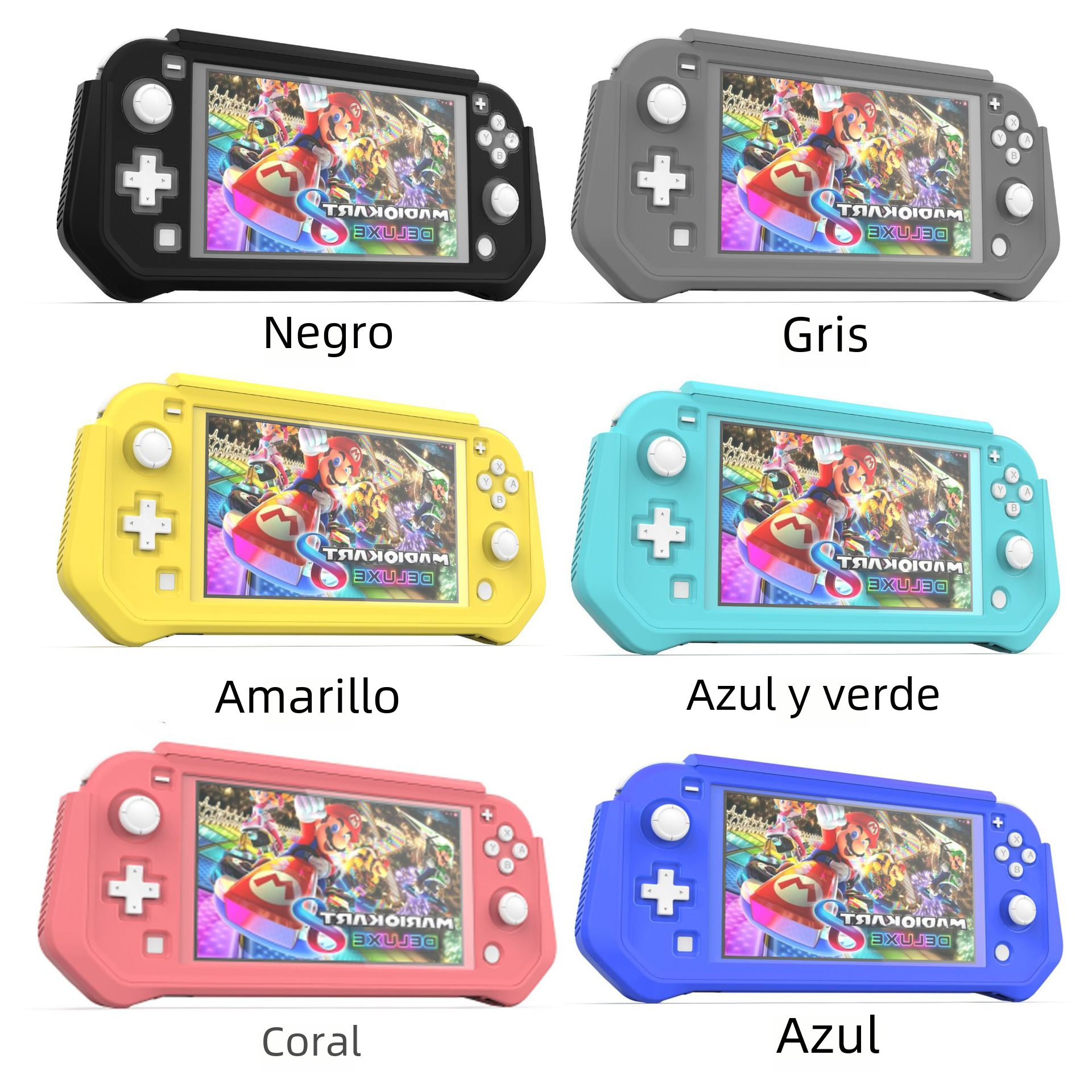 Funda protectora de Tpu para consola de juegos Nintendo Switch Lite, juego completo de accesorios, cubierta protectora para consola de juegos de ordenador Digital
