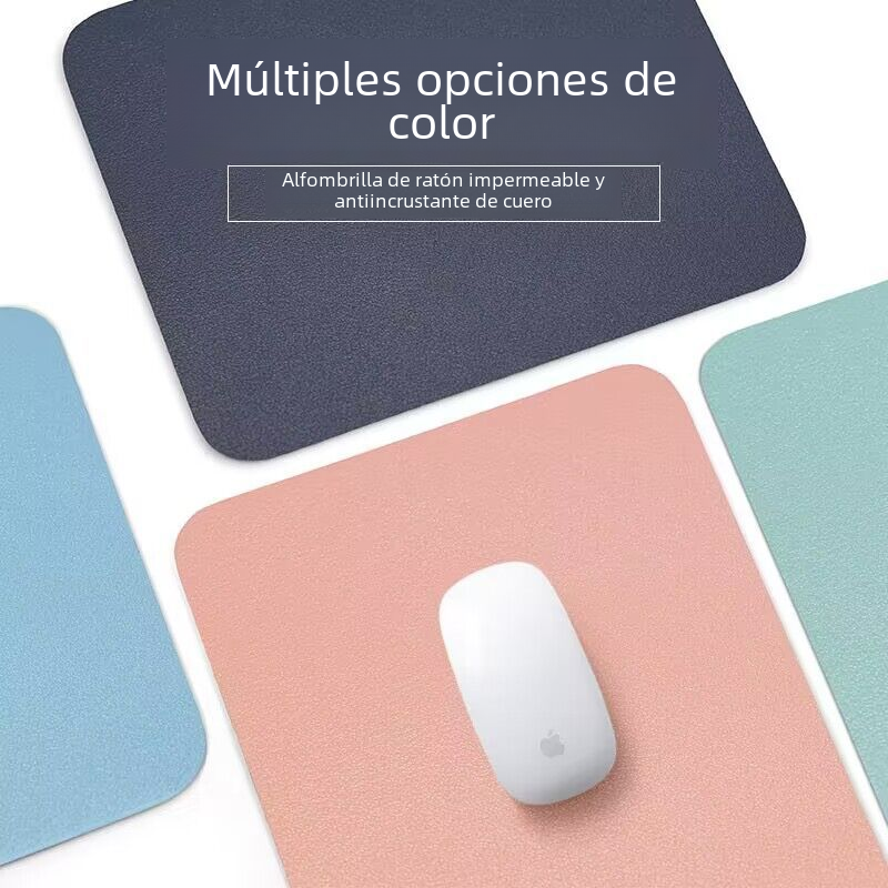 Alfombrilla de ratón de cuero antideslizante estera de escritorio para portátil juego de niña simple alfombrilla de ratón patrón LOGO
