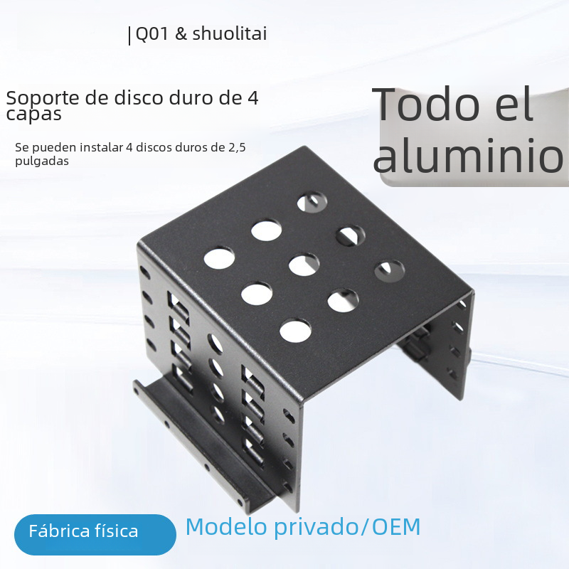 Seatay shuolitai soporte de disco duro de 2,5 pulgadas de 2,5 pulgadas a 3,5 pulgadas de expansión de estado sólido chasis incorporado bastidor de la jaula