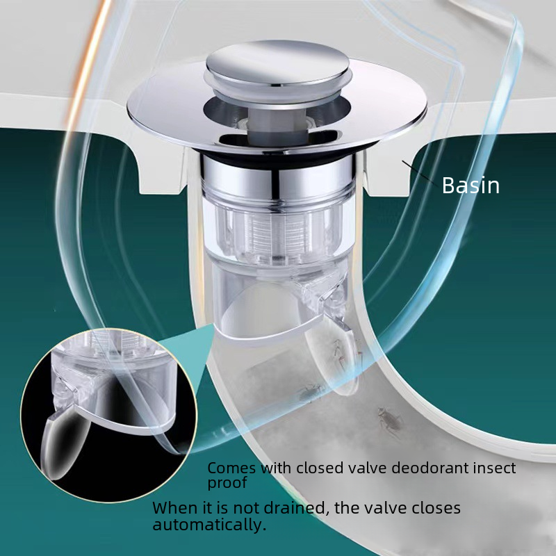 Face Basin Bouncing Plug Core Universal Basin Filter Pressurized Bouncing Core Deodorizing Anti-clogging Bouncing Downwater Plug