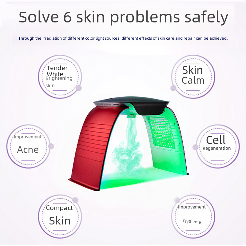 Portable Foldable SAP Cold and Hot Spray Spectral Beauty Salon 7-Color Light Fading Acne Scar Spray Hydrating Whitening Pore Shrinking