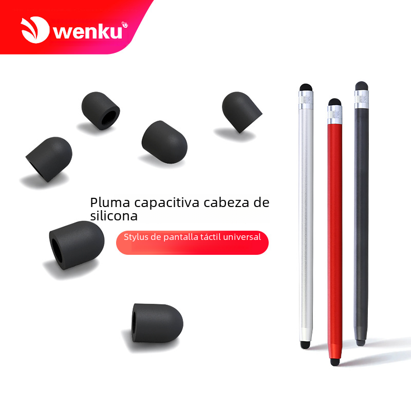 Venta directa de fábrica pasiva pluma capacitiva cabeza de la pluma de silicona pantalla táctil pluma táctil cabeza de la pluma de goma universal cabeza táctil