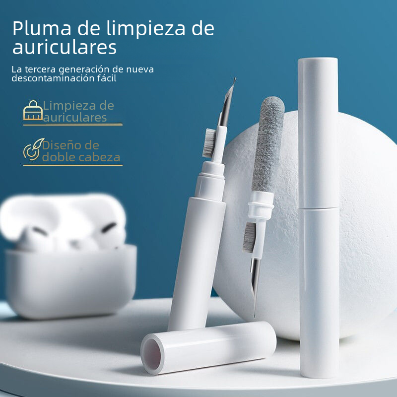 Pluma de limpieza de auriculares Herramienta de eliminación de polvo cepillo auricular artefacto de limpieza adecuado para Apple Huawei limpieza universal