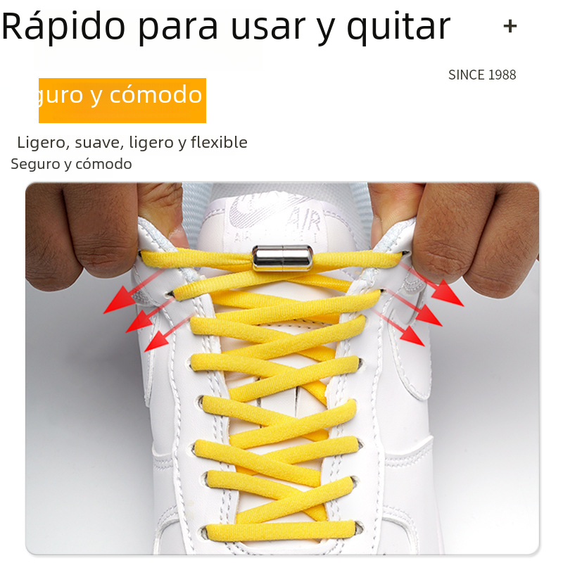 Semicírculo de los niños adultos sin lazo elástico perezoso cordón al por mayor cápsula de metal hebilla de zapato entrega de una pieza