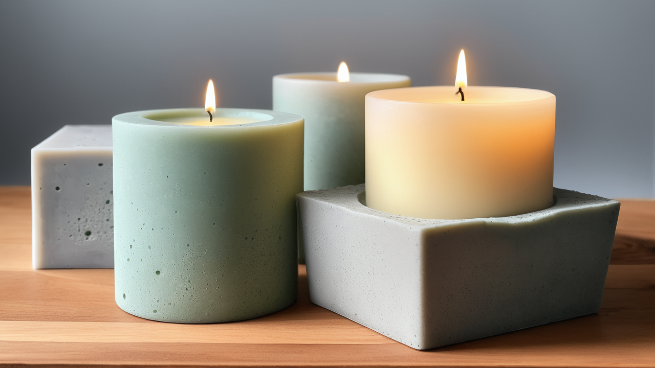 concrete candle molds