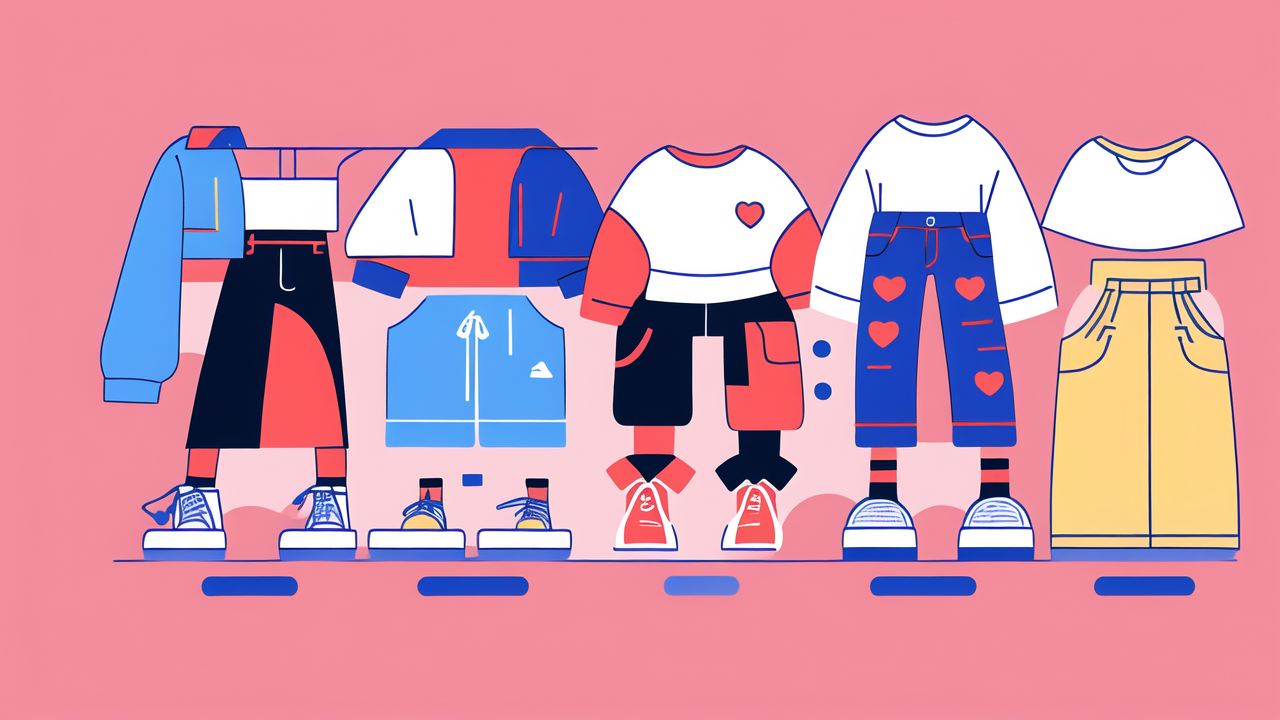 Collection of stylish looks with sustainable pants and Vintage Boots on pink background