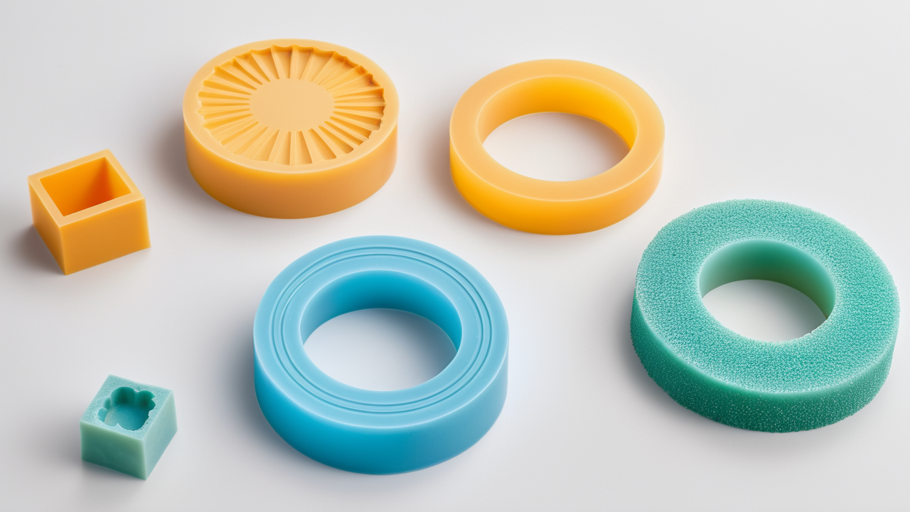 resin ring mold, Person crafting colorful soaps with resin molds in a clean kitchen setting