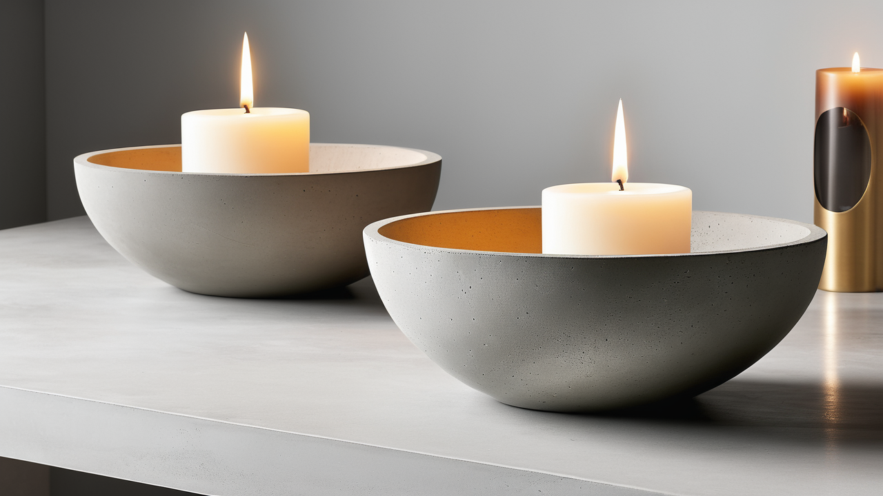 concrete candle molds