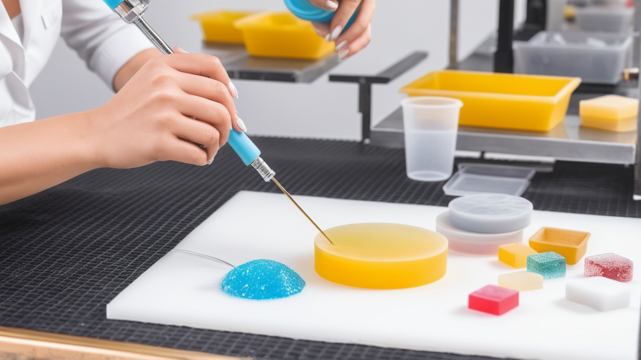 Resin jewelry ideas using resin jewelry molds, vibrant pendants on striped background