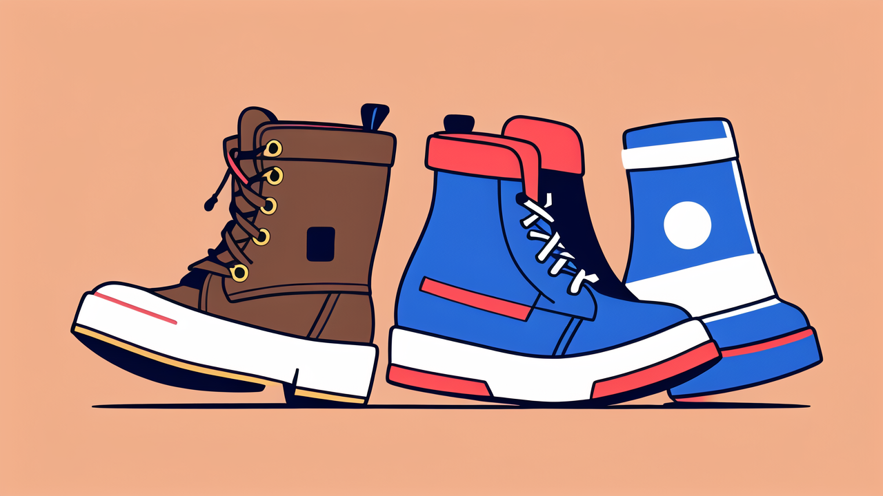 brown combat boots