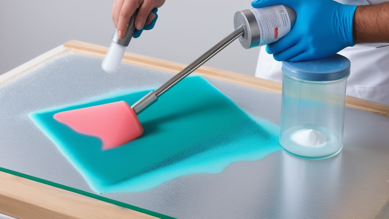 resin coaster molds, Teal containers pyramid with white lids, oranges in foreground; ideal for DIY resin crafts